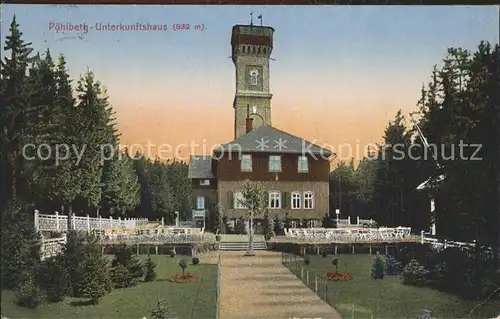 Annaberg Buchholz Erzgebirge Aussichtsturm Unterkunftshaus auf dem Poehlberg Kat. Annaberg