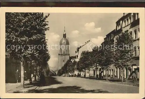 Annaberg Buchholz Erzgebirge Grosse Kirchgasse mit St Annenkirche Kat. Annaberg