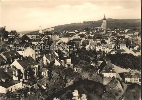 Schneeberg Erzgebirge Stadtbild mit Kirche Kat. Schneeberg