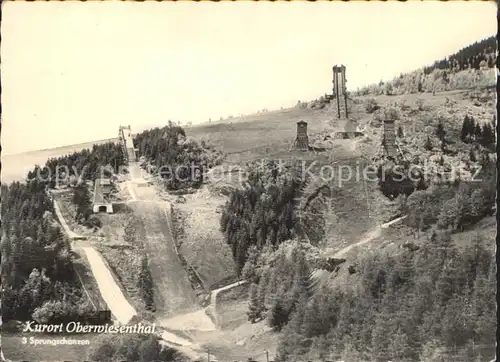 Oberwiesenthal Erzgebirge Sprungschanzen Skispringen Wintersportplatz Kat. Oberwiesenthal