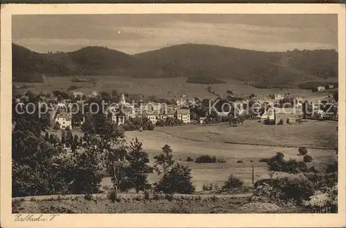 Erlbach Vogtland Stadtansicht Kat. Erlbach Vogtland