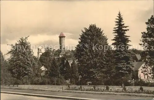 Auerbach Vogtland Schloss Kirchturm Anlagen Thaelmannstrasse Kat. Auerbach