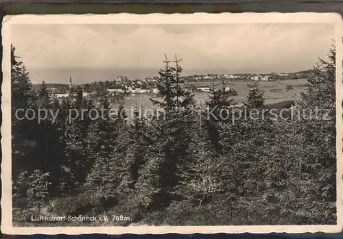 Schoeneck Vogtland Panorama Kat. Schoeneck Vogtland