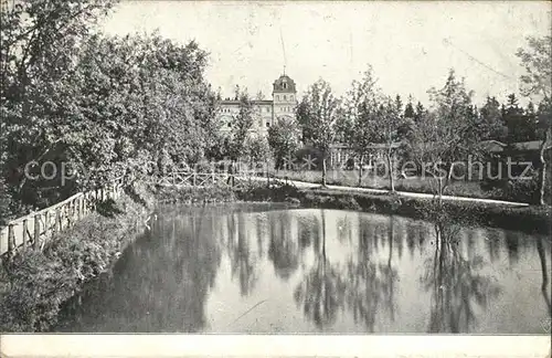 Bad Reiboldsgruen Teich im Kurpark Kat. Auerbach