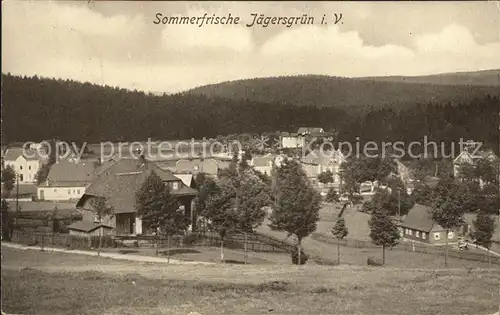 Jaegersgruen Gesamtansicht Sommerfrische Kat. Tannenbergsthal Vogtland