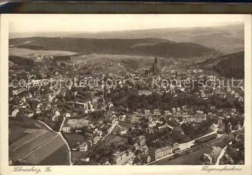 Schneeberg Erzgebirge Fliegeraufnahme Kat. Schneeberg