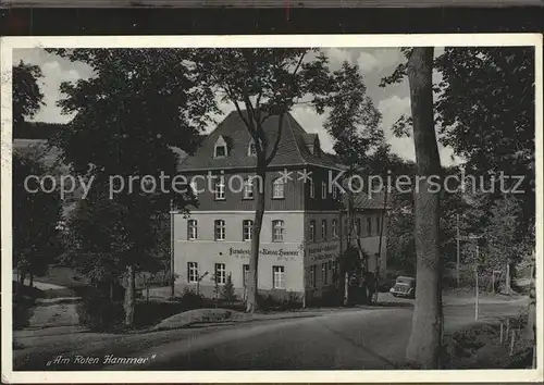 Oberwiesenthal Erzgebirge Fremdenhof Gastwirtschaft Am Roten Hammer Kat. Oberwiesenthal