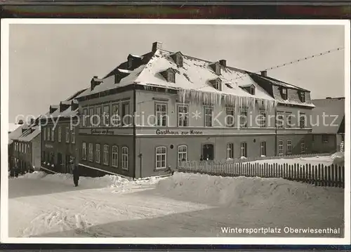 Oberwiesenthal Erzgebirge Gasthaus zur Krone Kurort Wintersportplatz Kat. Oberwiesenthal