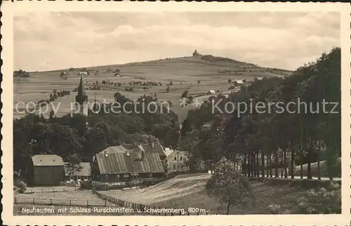 Neuhausen Erzgebirge Schloss Purschenstein Schwartenberg Kat. Neuhausen Erzgebirge