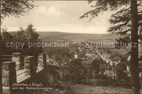Olbernhau Erzgebirge Blick von der Kretzscharhoehe Kat. Olbernhau