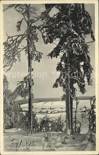 Olbernhau Erzgebirge Blick vom Ahornberg auf das Landheim Kat. Olbernhau