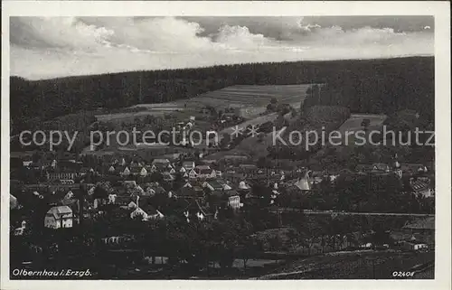 Olbernhau Erzgebirge Teilansicht Kat. Olbernhau