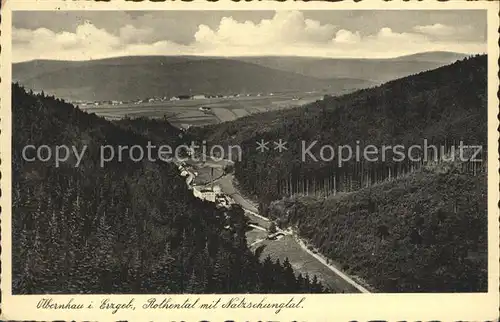 Olbernhau Erzgebirge Rothental mit Natzschungtal Kat. Olbernhau