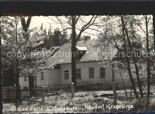 Neudorf Erzgebirge Gaststaette Siebensaeure Kat. Oberwiesenthal