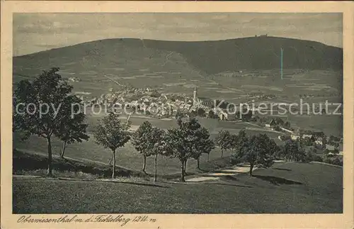 Oberwiesenthal Erzgebirge mit dem Fichtelberg Kat. Oberwiesenthal