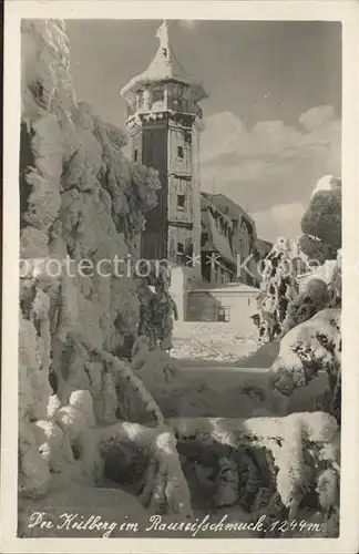 Oberwiesenthal Erzgebirge Keilberg Turm im Winter Kat. Oberwiesenthal