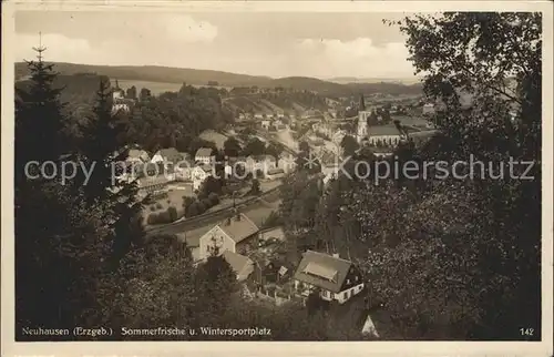 Neuhausen Erzgebirge Panorama Kat. Neuhausen Erzgebirge
