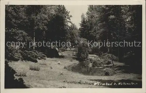 Wolkenstein Erzgebirge Warmbad Kurparkpartie Kat. Wolkenstein