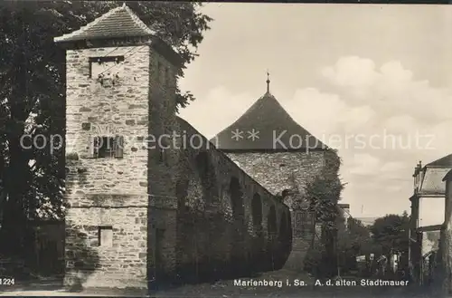 Marienberg Erzgebirge Alte Stadtmauer Kat. Marienberg