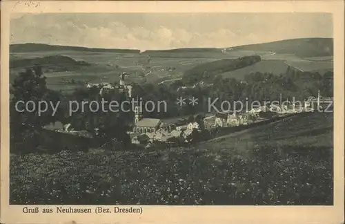 Neuhausen Erzgebirge Panorama Kat. Neuhausen Erzgebirge