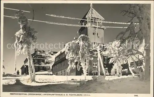 Oberwiesenthal Erzgebirge Unterkunftshaus auf dem Fichtelberg Kat. Oberwiesenthal