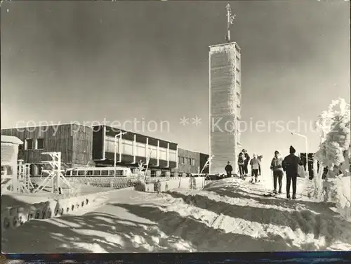 Oberwiesenthal Erzgebirge HOG Fichtelberghaus mit Aussichtsturm Kat. Oberwiesenthal