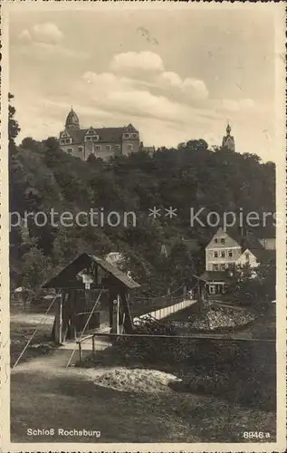 Rochsburg Schloss an der Mulde Bruecke Kat. Lunzenau