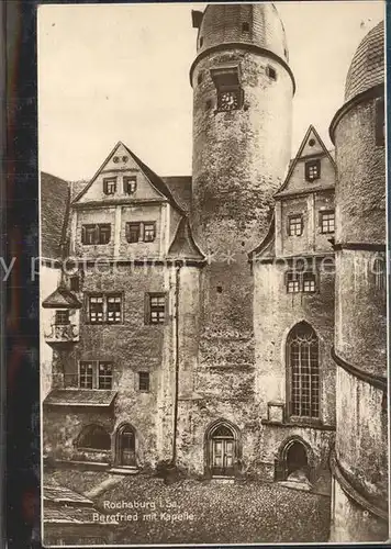 Rochsburg Schloss Bergfried mit Kapelle Kat. Lunzenau