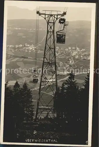 Oberwiesenthal Erzgebirge Schwebebahn zum Fichtelberg Kat. Oberwiesenthal