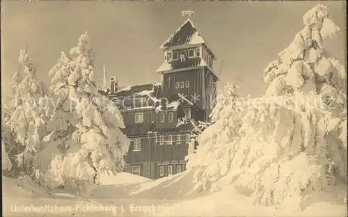 Oberwiesenthal Erzgebirge Unterkunftshaus Fichtelberg Winterimpressionen Kat. Oberwiesenthal