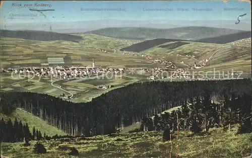 Oberwiesenthal Erzgebirge Panorama Blick vom Keilberg Kat. Oberwiesenthal