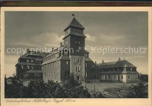 Oberwiesenthal Erzgebirge Unterkunftshaus Fichtelberg Kupfertiefdruck Kat. Oberwiesenthal