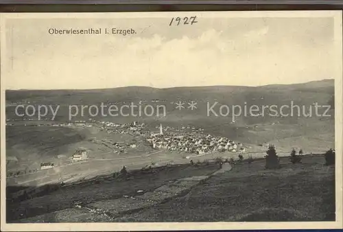 Oberwiesenthal Erzgebirge Totalansicht Kat. Oberwiesenthal