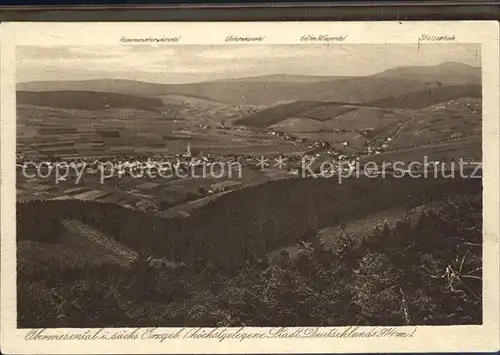 Oberwiesenthal Erzgebirge Panorama Kat. Oberwiesenthal
