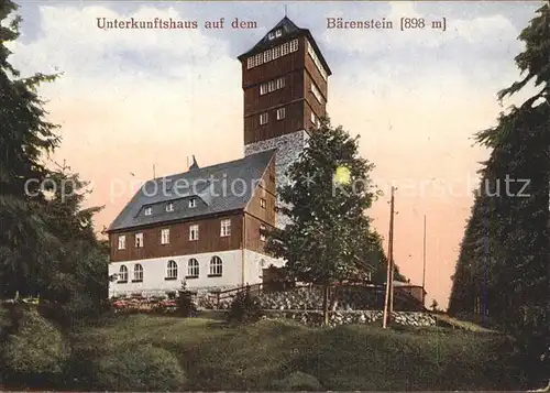 Oberwiesenthal Erzgebirge Unterkunftshaus auf dem Baerenstein Kat. Oberwiesenthal