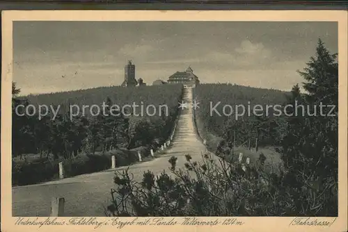 Fichtelberg Oberwiesenthal Unterkunftshaus Wetterwarte Fahrstrasse Kat. Oberwiesenthal