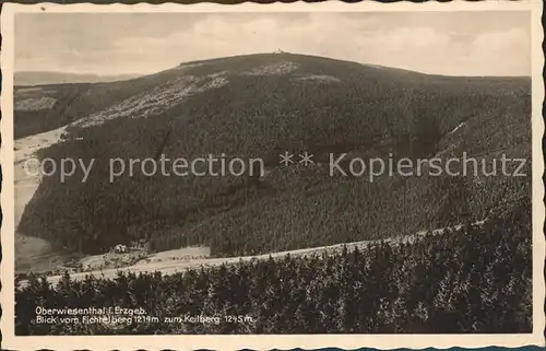 Oberwiesenthal Erzgebirge Blick vom Fichtelberg zum Keilberg Kat. Oberwiesenthal