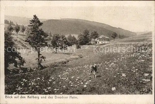 Oberwiesenthal Erzgebirge Blick auf Keilberg und Dresdner Heim Kat. Oberwiesenthal