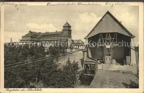 Oberwiesenthal Erzgebirge Fichtelberghaus mit Schwebebahn Bergstation Kat. Oberwiesenthal