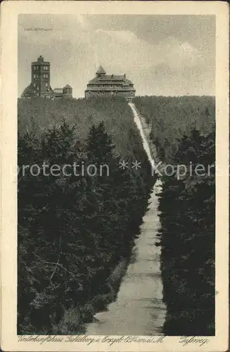 Fichtelberg Oberwiesenthal Unterkunftshaus Wetterwarte Aufstieg Kat. Oberwiesenthal