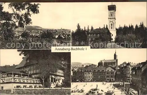 Annaberg Buchholz Erzgebirge Total Poehlberghaus HO Gaststaette Frohnauer Hammer Marktplatz Kat. Annaberg