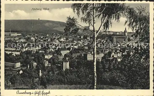 Annaberg Buchholz Erzgebirge mit Poehlberg Kat. Annaberg