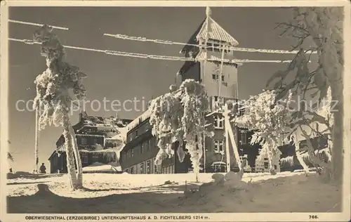 Oberwiesenthal Erzgebirge Unterkunftshaus Fichtelberg Kat. Oberwiesenthal