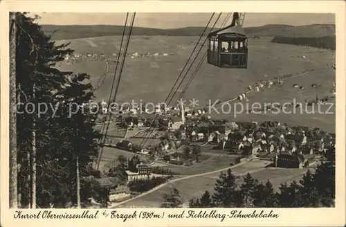Oberwiesenthal Erzgebirge Fichtelberg  Schwebebahn Kat. Oberwiesenthal