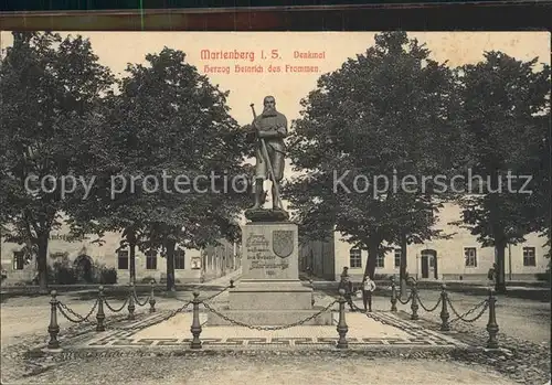 Marienberg Erzgebirge Denkmal Herzog Heinrich des Frommen Kat. Marienberg