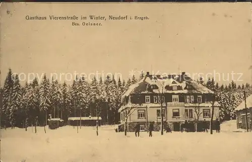 Neudorf Erzgebirge Gasthaus Vierenstrasse Kat. Oberwiesenthal