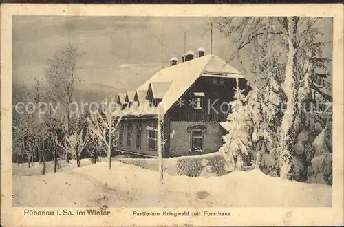 Ruebenau Kriegwald Forsthaus Kat. Marienberg