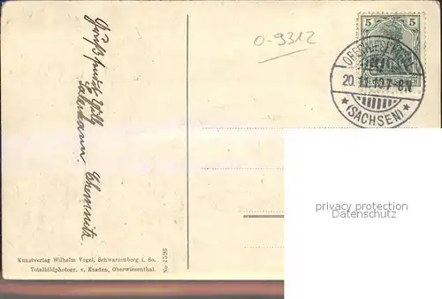 Oberwiesenthal Erzgebirge Fichtelberg Unterkunftshaus Winter Kat. Oberwiesenthal