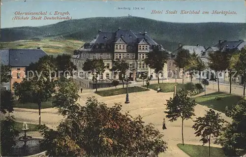 Oberwiesenthal Erzgebirge Hotel Stadt Karlsbad Kat. Oberwiesenthal