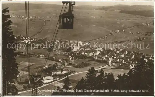 Oberwiesenthal Erzgebirge Fichtelberg  Schwebebahn Kat. Oberwiesenthal